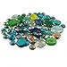Bilipala Decorative Glass Gems Flat Bottom Fish Marbles For Vases Filler, Table Scatter, Aquarium Decorations, 1 Pound