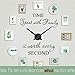 VANGOLD Wall Decor Sticker DIY Art Character Wall Decal Sticker Clock for Living Room House Bedroom Kichen TIME Spent with Family is Worth Every Second