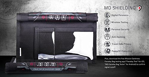 Mission Darkness Non-Window Faraday Bag with Black Liner for Phones & Small Electronics//Superior Device Shielding for Law Enforcement, Military, Executive Travel, Data Security, Anti-Hacking - Thumbnail 2