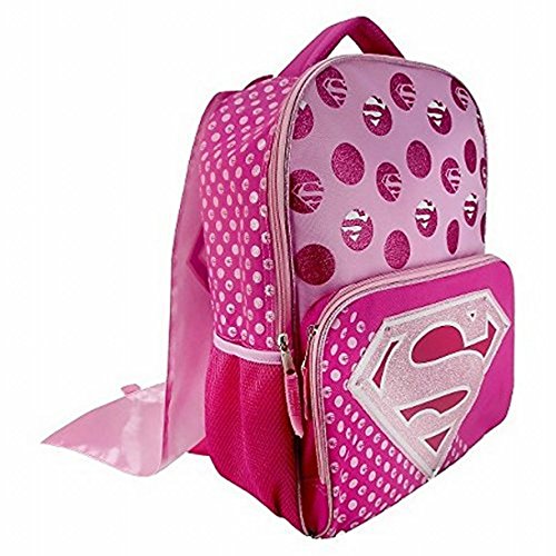 DC Comics Super Girl Backpack with Detachable Cape and Side Mesh Pockets DC Comics Super Girl Backpack with Detachable Cape and Side Mesh Pockets