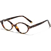 TIJN Olisa Blue Light Blocking Glasses for Women Men,Retro Oval Frame Bluelight Eyeglasses for Gaming Computer Screen Use