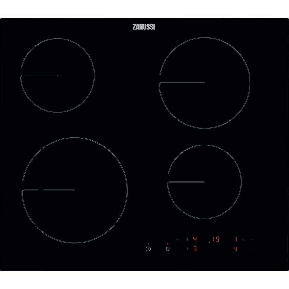 Zanussi-ZHRN642K-Placa-vitroceramica-4-zonas-de-coccion-Avisador-acustico-Bloqueo-de-seguridad-Indicador-de-calor