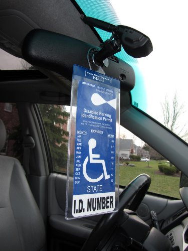 2 Sets of MirorTag Silver - A Novel Way to Protect, Display & Put Away a Handicapped Parking Placard