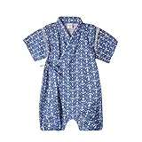 Unisex Baby Organic Cotton Kimono Comfy Loose Printed Pajamas Rompers