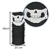 Pangda 2 Set White Skeleton Gloves and Skull Face Mask Ghost Bones for Adult Halloween Dance Party Costume