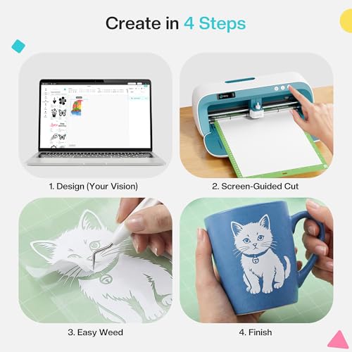 Likcut S41 Vinyl Cutter Machine, Creator Bundle with Carrying Case & Accessories | Smart Cutting Machine for DIY Vinyl, HTV, Cardstock, Paper Crafts and Home Decor