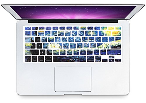 YMIX MacBook Keyboard Cover Dust-Proof Silicone Keyboard Protector for MacBook Pro 13" 15" 17" (with/without Retina Display,2015 or Older Version) iMac and Air 13" (Van Gogh Starry Night)