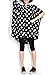 ellazhu Women Polka dot Print Short Sleeve Asymmetric Hem Blouse Shirt GA74