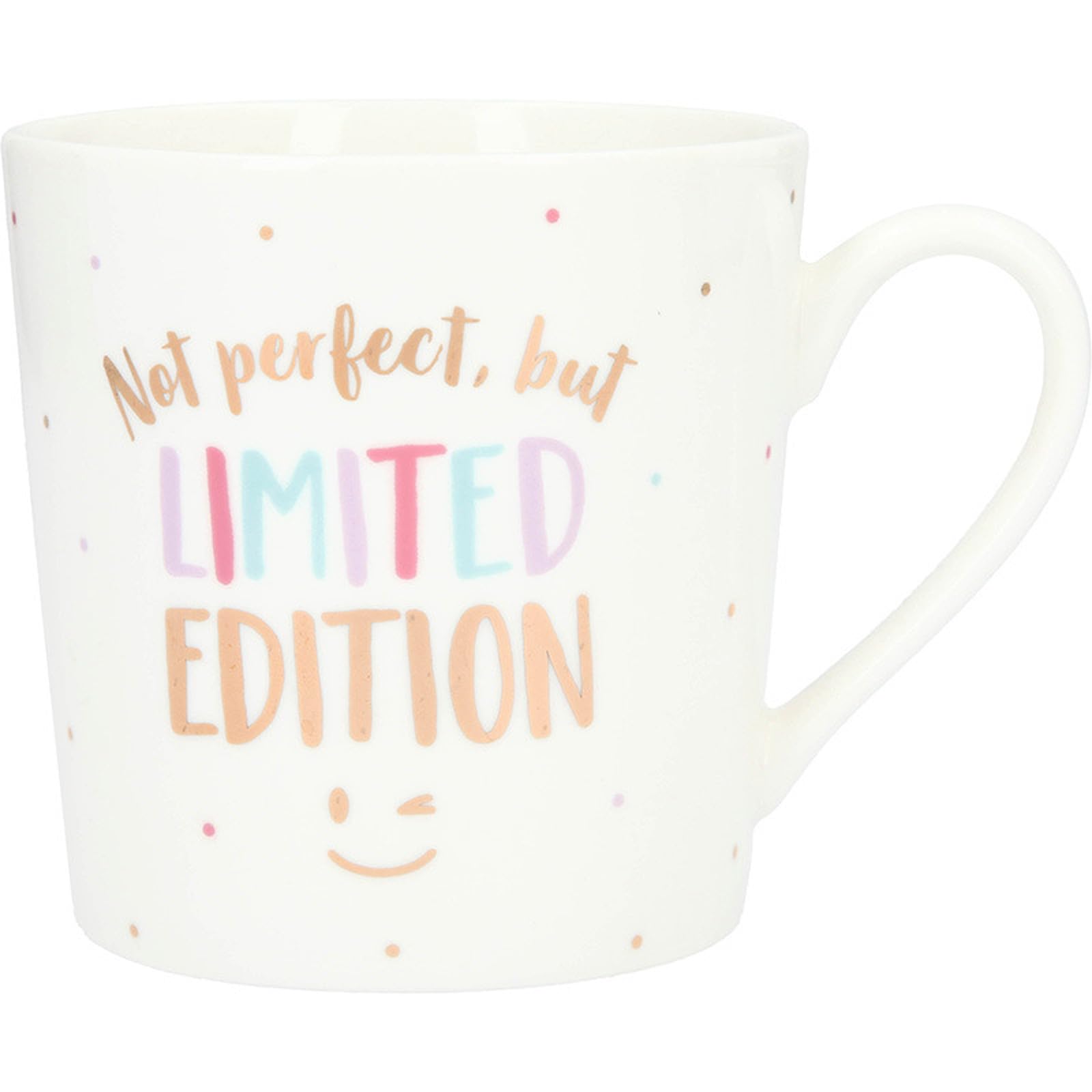 Depesche 5909.017 Porcelain Mug with Handle, 300 ml, Love, Multi-Colour