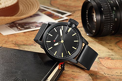 Original CURREN Marca Reloj de los Hombres analógicos a Prueba de Agua Relojes de Cuarzo Reloj de los Hombres Negro Relojes de Pulsera - Imagen 5