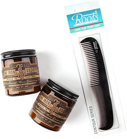 Iron Society 2-Pack of Pomades + Comb Set for Men! (Original Hold)