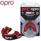 OPRO Silver Adult UFC Mouthguard - 18 Month Extended Dental Warranty - Black/Red