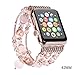 JOMOQ Compatible with Apple Watch Band, Fashion Sports Beaded Bracelet Replacement iWatch Strap Band for Women Girls, Apple Watch Series 38mm/42mm