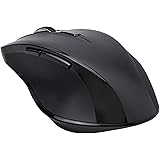 Amazon Basics 6-Button Ergonomic 2.4GHz Wireless Mouse with mechanical fast scrolling - Black
