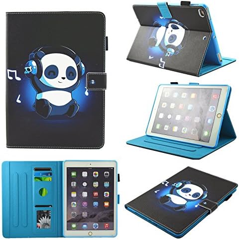New iPad 9.7 Inch 2017/2018 Case/IPad Air Case/iPad Air 2 Case, Chgdss [Corner Protection] Auto Wake/Sleep Multi-Angle Viewing/Card Slots, for Apple iPad 9.7 2017/2018 /iPad Air 1 2 - Music Panda