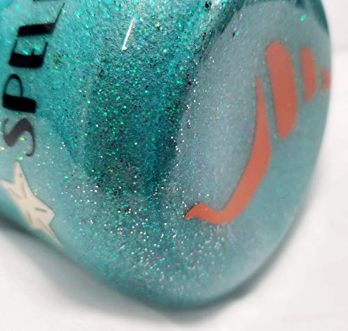 Stainless Steel Travel Mug Glitter Mason Jar - Mermaid - Gift