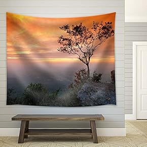 Beautiful Landscape on The Mountain Top - Fabric Tapestry, Home Decor - 51x60 inches