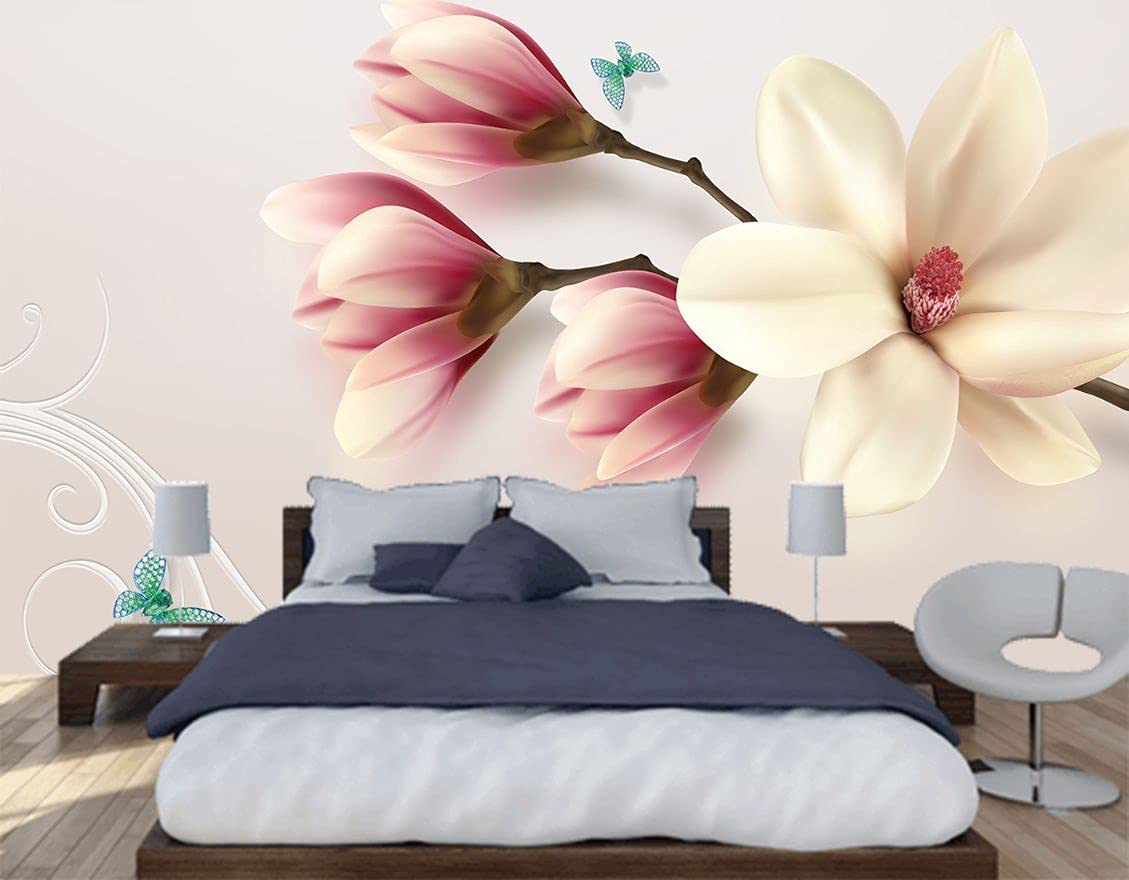 ALL YOUR DESIGN Self Adhesive Wallpaper Big Flower Design Waterproof & Laminated Wall Sticker for Home Decor, Living Room, Bedroom, Hall, Kids Room 5x7 Feet