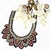 SUMAJU Collars Statement Necklace, Miraculous Garden Womens Vintage Fabric Colorful Bohemian Acrylic Beads Choker Necklace Jewelry
