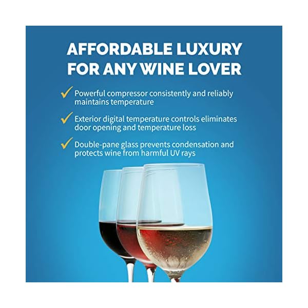 NewAir-Wine-Cooler-and-Refrigerator-33-Bottle-Freestanding-Wine-Chiller-Fridge-Stainless-steel-with-Glass-Door-AWC-330E