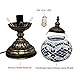 Kindgoo Turkish Mosaic Lamp Decorative Handmade Unique Glass Bedside Table Lamp Led Bulb Included (Blue)