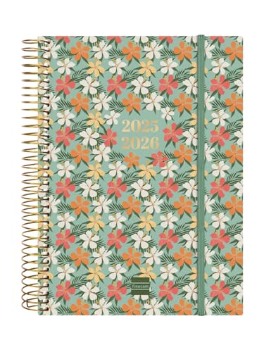 Finocam – Spiral 18-Month Planner 2025-2026 2 Days Page July 2025 – December 2026 (18 Months) Daisy International