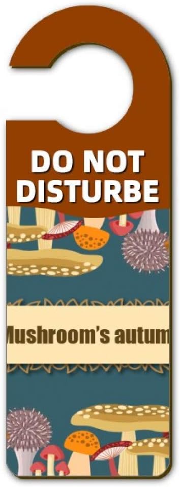 Amazon Co Jp Diythinker かわいいクレイジーブルー マッシュルーム イラスト 警告サイン ハングタグ ドアノブ ルームハンガー プラカード ホーム キッチン