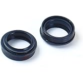 catazer MTB Bike Fork Dust Seal Kit Oil Seal Wiper for Fork Maintenance | Premium resin rubber, 2 dust seals, 2 oil cottons, 1 travel ring, Dust water resistant, Elastic wear resistant, Easy repair