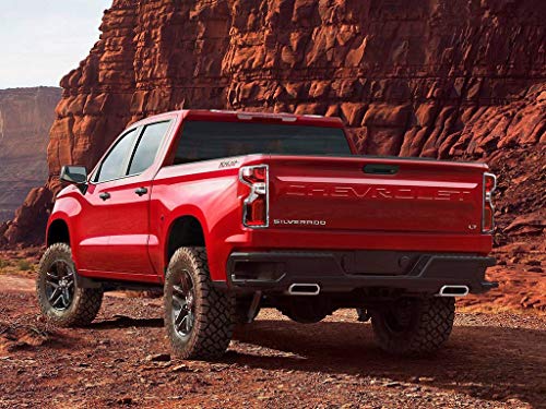 For Chevrolet Silverado Accessories 2019-2020 Chrome Rear Tail Light Taillight Lamp Cover Trim 2pcs