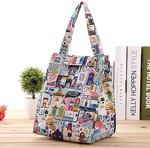 SVK Dream Portable Insulated Oxford Lunch Bag Thermal Food Picnic Lunch Bags for Women Kids Men Cooler Lunch Box Bag (1 Pcs Color May Vary)