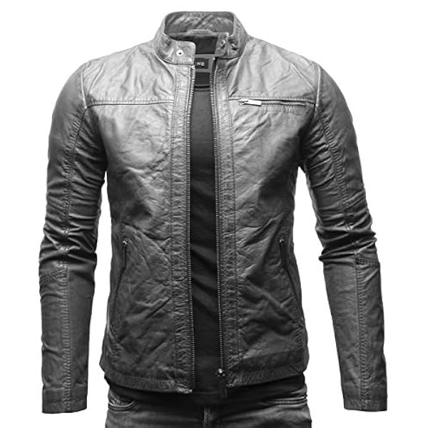Bekleidung Crone Epic Herren Lederjacke Cleane Basic Crone Epic