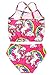 Cotrio Unicorn Swimwear Girls Two Pieces Swimsuit Shoulder Straps Bathing Suit Rainbow Swimming Suit Bikinis Size 4T(Hot Pink)