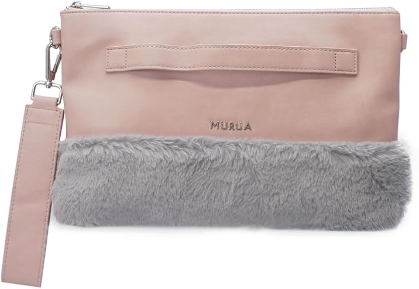 Amazon ムルーア クラッチバッグ Mr B531 ファー ピンク Murua ムルーア クラッチバッグ
