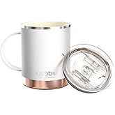 asobu Ultimate Ceramic Travel Mug, 12oz Insulated Stainless Steel Coffee Cup with Handle & Splash-Resistant Lid, Ceramic Lined for Pure Taste, BPA-Free, Double-Wall Vacuum for Hot Drinks