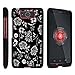 MINITURTLE Case Compatible w/ Motorola DROID MAXX Case, Slim Hard Shell Snap On Case w/ Custom Images for Motorola DROID MAXX XT1080 Black White Flowers