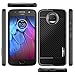 Moto G5S Plus Case, Moto G5S+ Case with [Tempered Glass Screen Protector], NageBee [Frost Clear] [Carbon Fiber] Premium Slim Protective Rubber Case For Motorola G5S+ / G5S Plus XT1806 (Black)