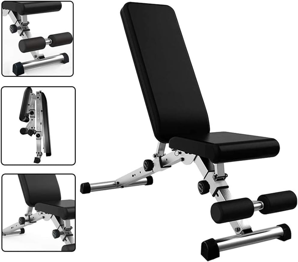 Starsmyy Adjustable Weight Bench Foldable Workout Bench, Adjustable Sit Up Incline Abs Benchs Flat Fly Weight Press Fitness, Backrest/Seat, Multifunctional Adjustable Dumbbell Bench