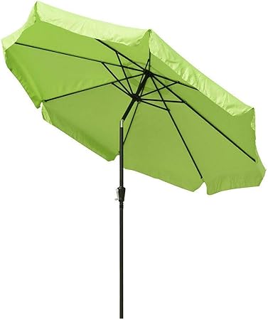 Amazon Com Elvg Large Beach Umbrella For Sand Heavy Duty Wind Garden Umbrellas For Beach Patio Garden Outdoor Lime Green 10ft 8 Ribs Up To European Standard Level Garden Outdoor