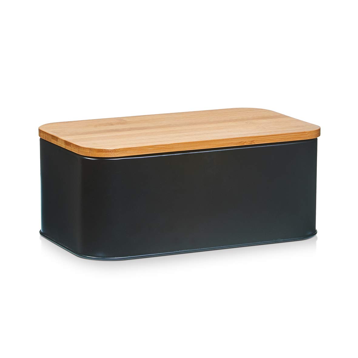 Zeller Bread Bin, Black, 31 x 18 x 12.5 cm