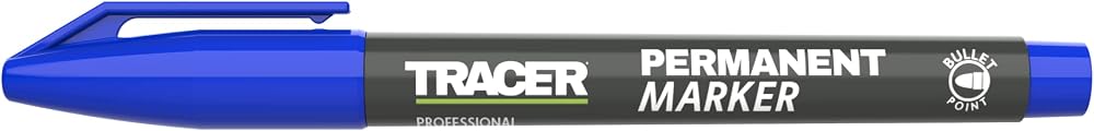 Tracer Fine-Point Permanent Marker 1-2mm Blue Concrete Construction Marking