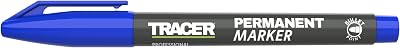 Tracer Fine-Point Permanent Marker 1-2mm Blue Concrete Construction Marking