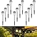 Sowsun Solar Pathway Lights Outdoor ,Solar Powered Landscape Garden Lights for Pathway ,Lawn, Patio, Yard,Path,Walkway Decoration-12 Pack(Warm White)