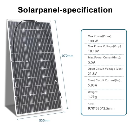 Monocrystalline 200W 12V Flexible Solar Panel Kit For Outdoor Mobile Use
