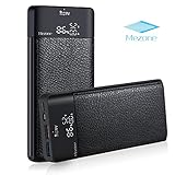 Portable Power Bank MEZONE Real 10000mAh Quick Charge 3.0 with 2-USB Ports, LCD Digital Screen, External Battery Charger for iPhone iPad Samsung Smart Phone Tablet (Black)