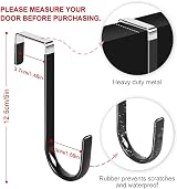 lmytdo Over Door Hooks 2Pcs Rustproof Plastic Anti-Scratch Fits Doors Under 3.7 view 2