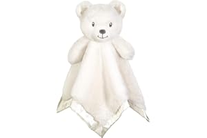 BEILIMU Bear Security Blanket Soft Baby Lovey Fluffy Blanket Unisex Lovie Snuggle Toy Baby Bear Stuffed Gift for Newborn, Boys and Girls, 13.5 Inch
