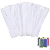 GORGECRAFT 100Pcs Thread Net Spool Saver Huggers Cosmetic Makeup Brush Protective Mesh Sewing Thread Cones Nets for Different Sizes of Sewing Quilting Winding Embroidery Machines White 5.91x0.79inch