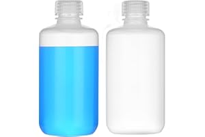LZHNB 8oz/250ml Plastic Sample Bottles with Caps, Wide Mouth Reagent Bottle with Lids Leak Proof Containers Water Sample Bottles for Laboratories, Travel(2Pcs)