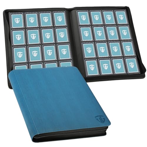 TCGUARD Toploader Sammelkarten Album für 640, 16 Fächer Card Binder mit Hüllen für 3"x4" Rigid Toploader, Trading Card Binder für TCG, MTG-Karten, Kartensammela