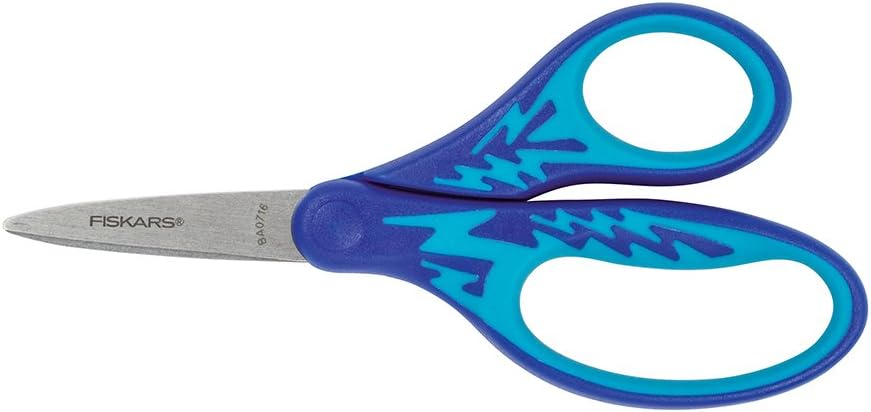 Amazon Com Fiskars Softgrip Left Handed Pointed Tip Kids Scissors 5 Inch Color Received May Vary
